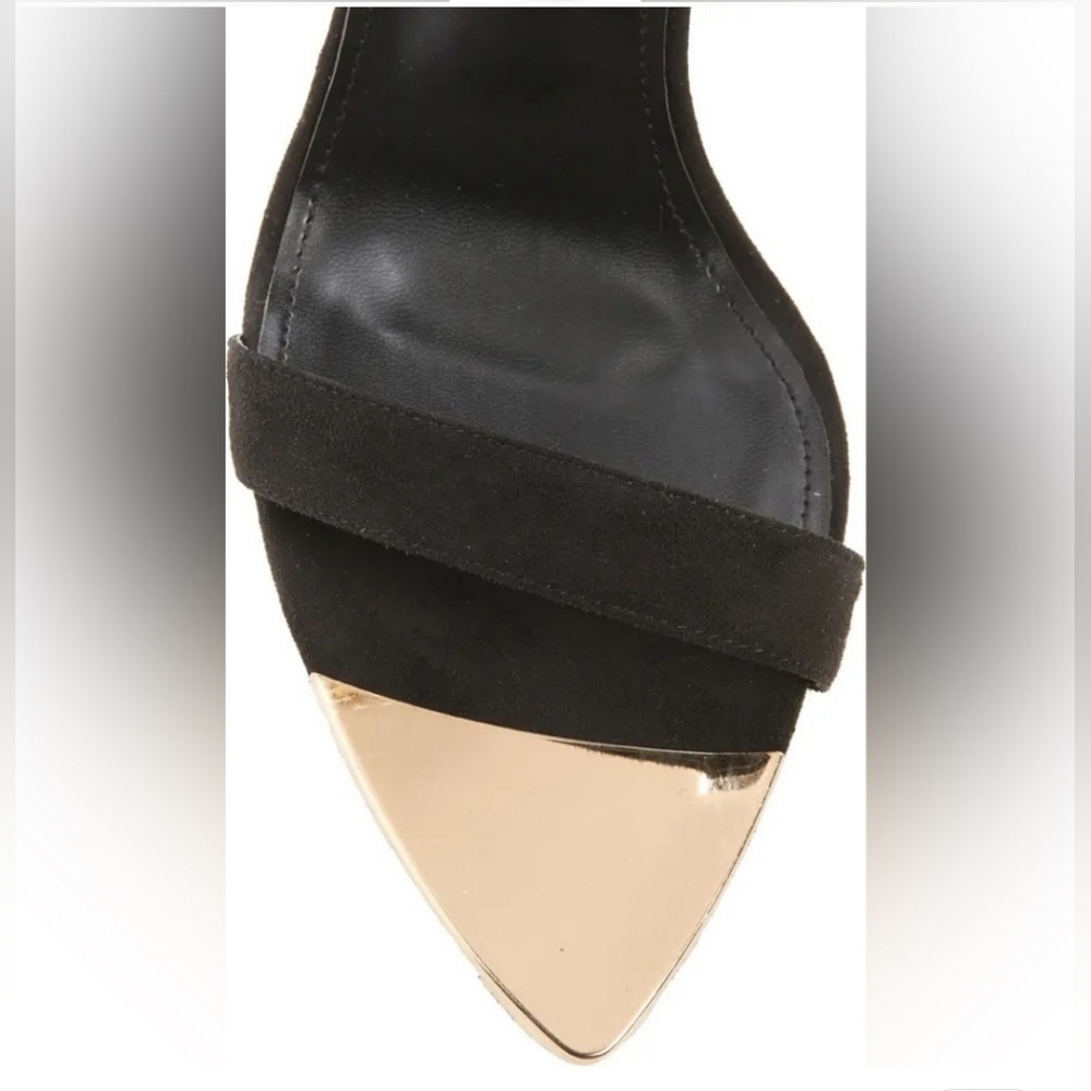 ARAGON BLACK CHAINED KNEE HIGH HEEL - Picture 6 of 6